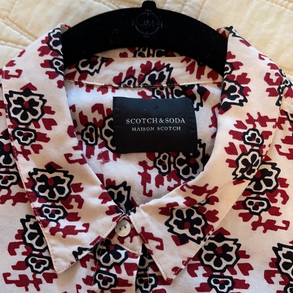 Scotch & Soda print drop shoulder size Medium button shirt - Picture 2 of 7